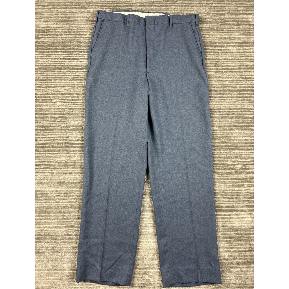 Vintage‎ Sears Sportswear Pants Mens 36x34 Blue Polyester PERMA-PREST Flexslax